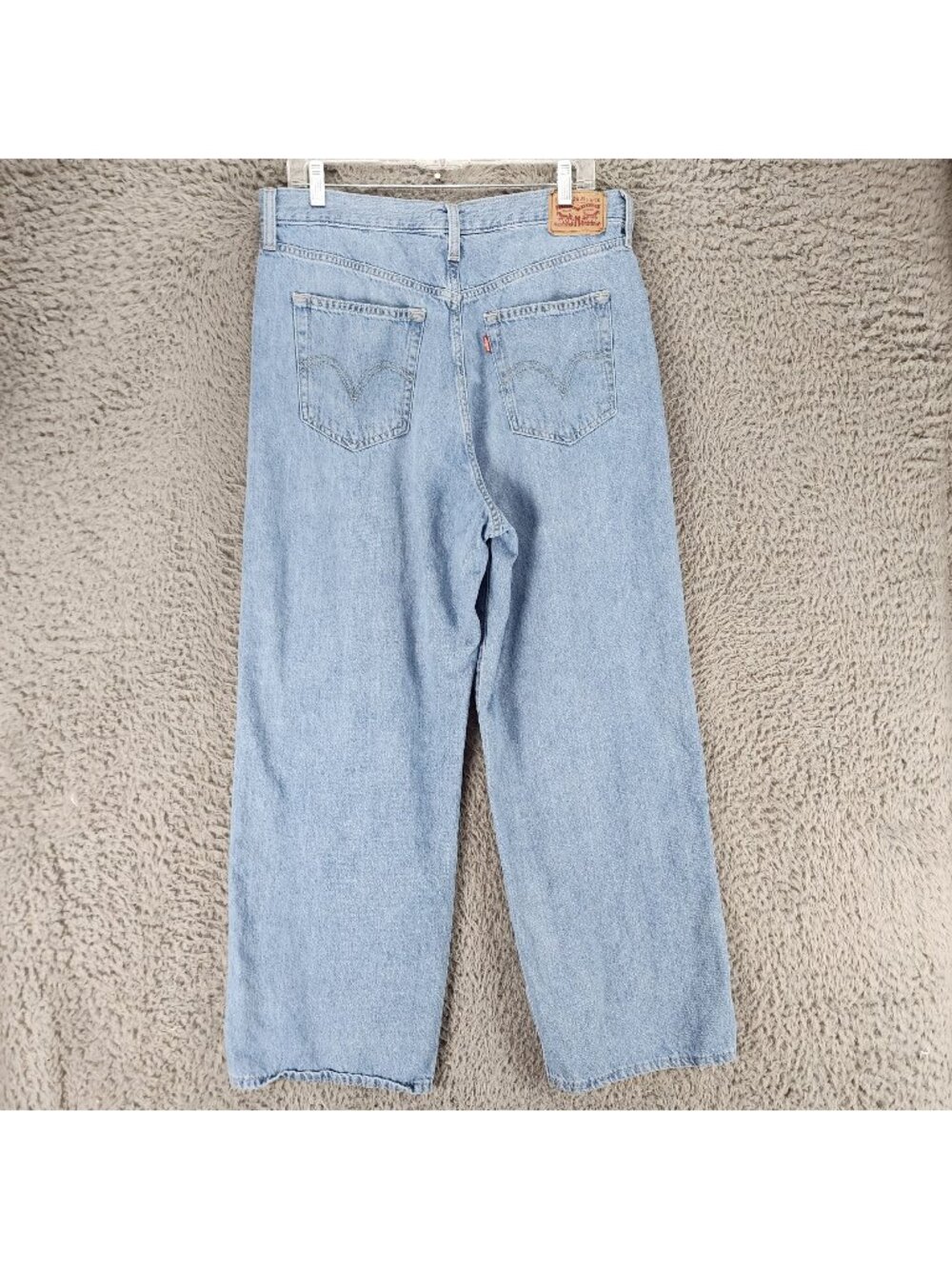 Levis Jeans Womens 32 Blue Stretch High Waisted Wide Leg Straight *Read*